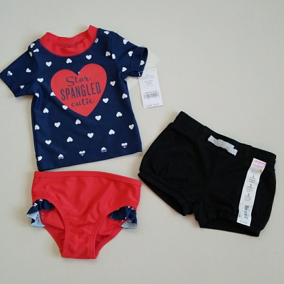 NWT FREE Sun Hat Baby Swim Set Bundle - Picture 2 of 9